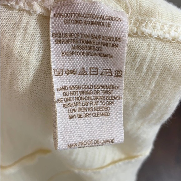 Free People Fire Island Knit Peach Colored 3/4 Sleeve Blouse - Picture 5 of 6